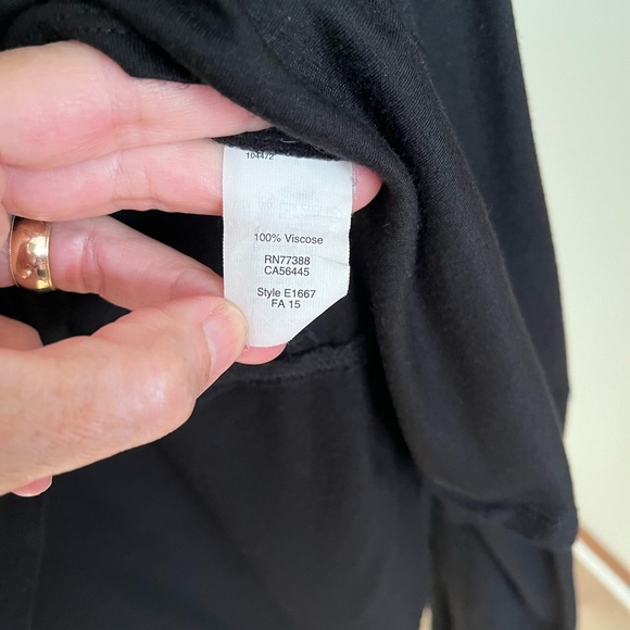 Madewell Black Long sleeve drop shoulder top - Picture 2 of 4